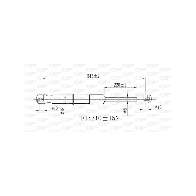 Vérin, capot-moteur OPEN PARTS GSR6432.00