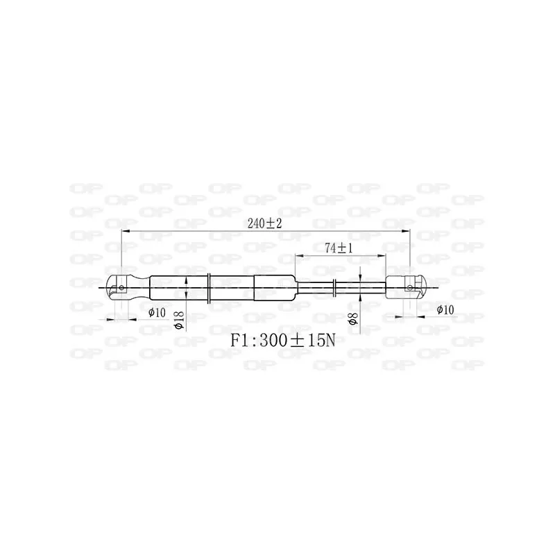 Vérin, capot-moteur OPEN PARTS GSR6434.00