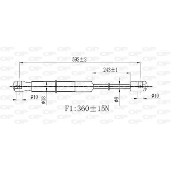 Vérin, capot-moteur OPEN PARTS GSR6447.00