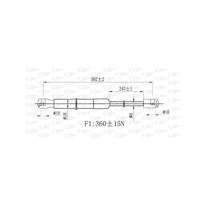 Vérin, capot-moteur OPEN PARTS GSR6447.00