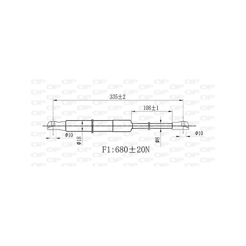 Vérin, capot-moteur OPEN PARTS GSR6448.00