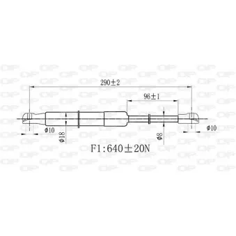 Vérin, capot-moteur OPEN PARTS GSR6450.00