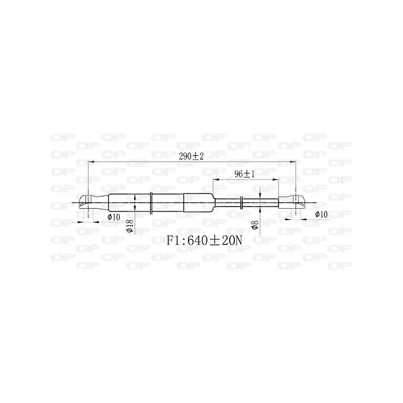 Vérin, capot-moteur OPEN PARTS GSR6450.00