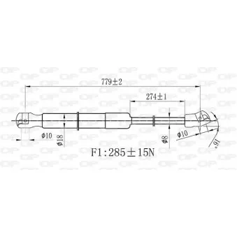 Vérin, capot-moteur OPEN PARTS GSR6460.00