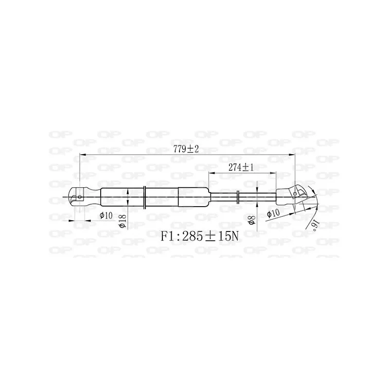 Vérin, capot-moteur OPEN PARTS GSR6460.00