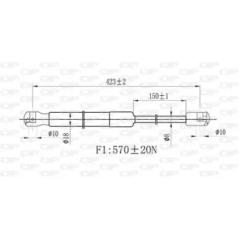 Vérin, capot-moteur OPEN PARTS GSR6461.00
