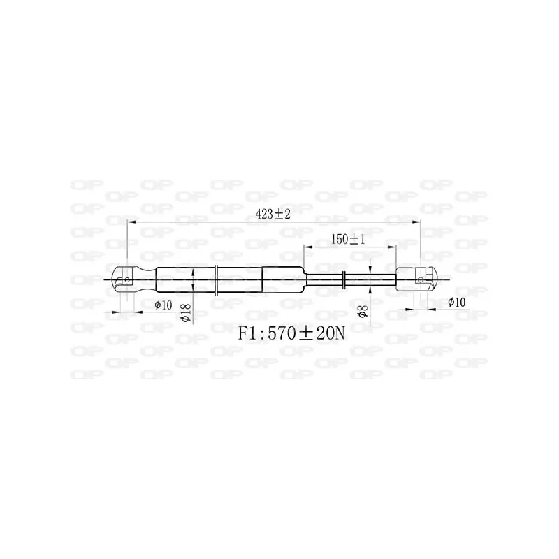 Vérin, capot-moteur OPEN PARTS GSR6461.00