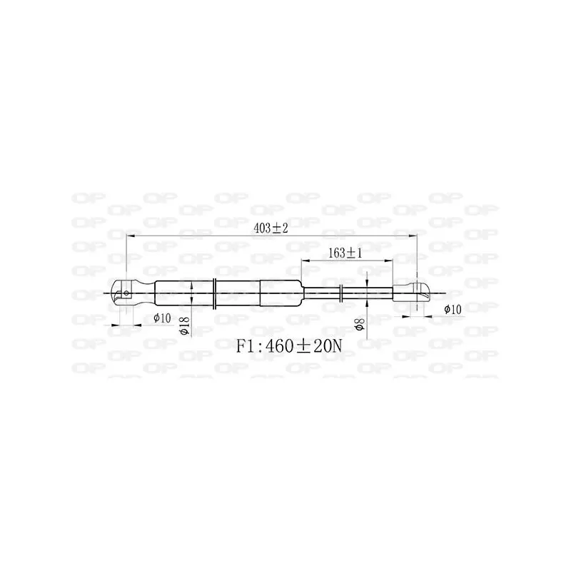 Vérin, capot-moteur avant gauche OPEN PARTS GSR6462.10