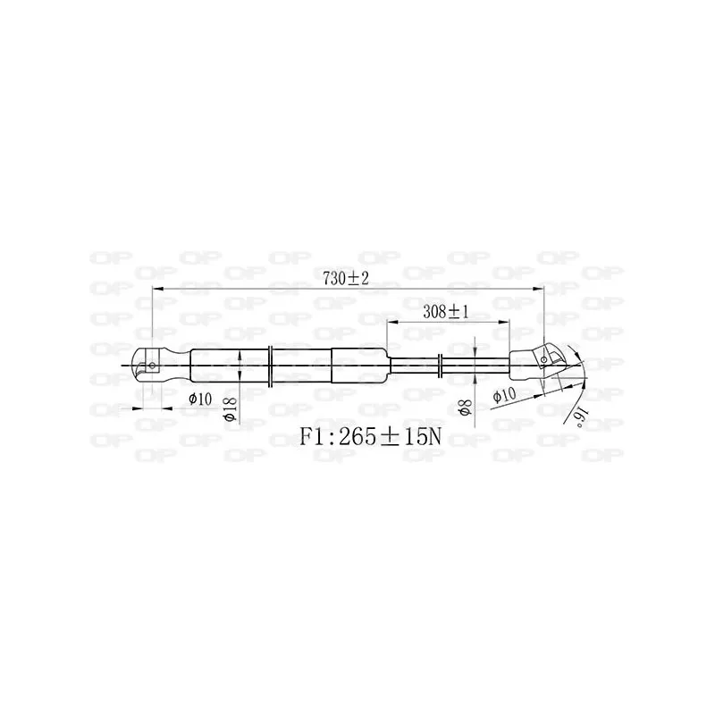 Vérin, capot-moteur avant droit OPEN PARTS GSR6463.01