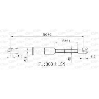 Vérin, capot-moteur OPEN PARTS GSR6464.00
