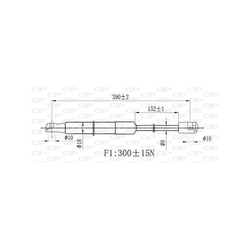Vérin, capot-moteur OPEN PARTS GSR6464.00
