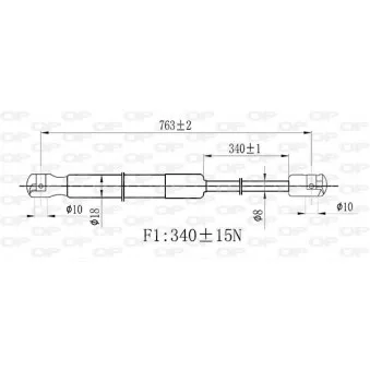 Vérin, capot-moteur avant gauche OPEN PARTS GSR6465.10