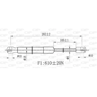 Vérin, capot-moteur OPEN PARTS GSR6466.00