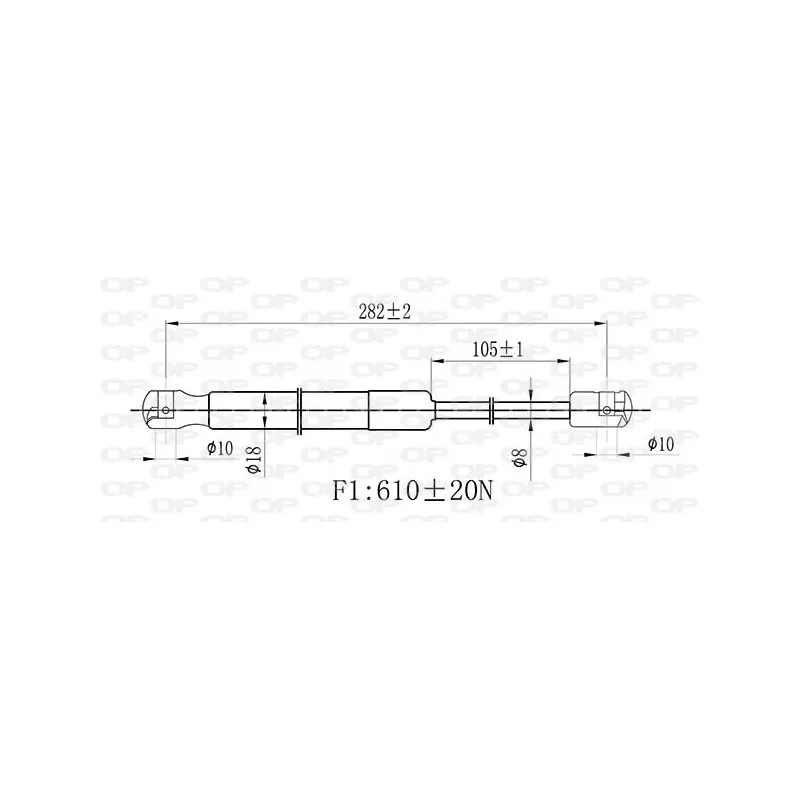 Vérin, capot-moteur OPEN PARTS GSR6466.00