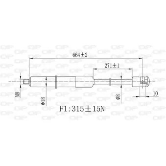 Vérin, capot-moteur OPEN PARTS GSR6469.01