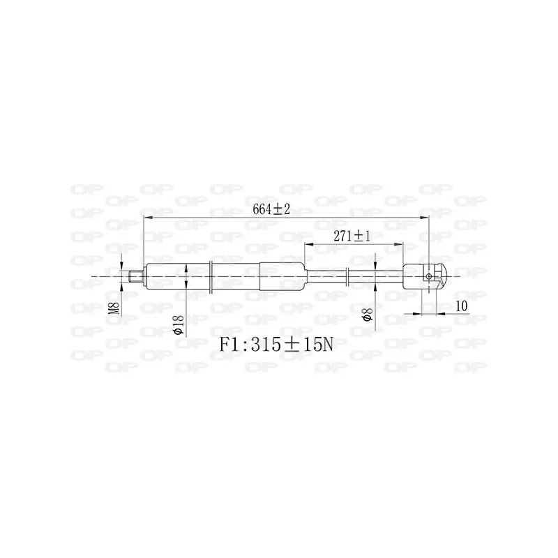Vérin, capot-moteur OPEN PARTS GSR6469.01