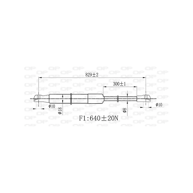 Vérin, capot-moteur OPEN PARTS GSR6474.00