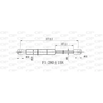 Vérin, capot-moteur OPEN PARTS GSR6522.00