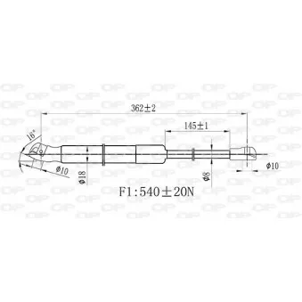 Vérin, capot-moteur OPEN PARTS GSR6523.00