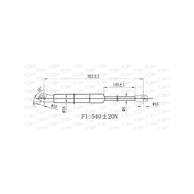 Vérin, capot-moteur OPEN PARTS GSR6523.00