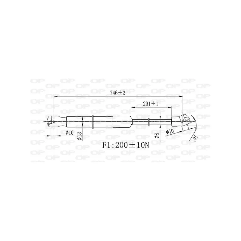 Vérin, capot-moteur avant droit OPEN PARTS GSR6524.01