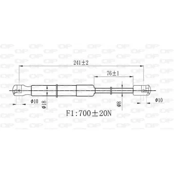 Vérin, capot-moteur OPEN PARTS GSR6525.00