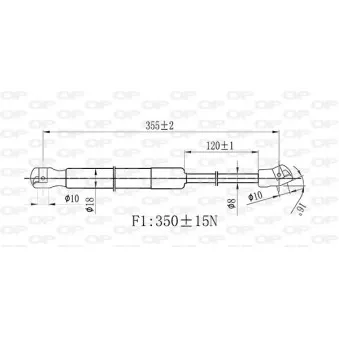 Vérin, capot-moteur OPEN PARTS GSR6526.00