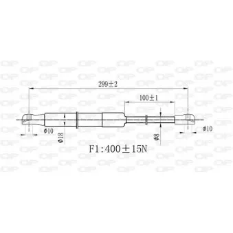 Vérin, capot-moteur OPEN PARTS GSR6527.00