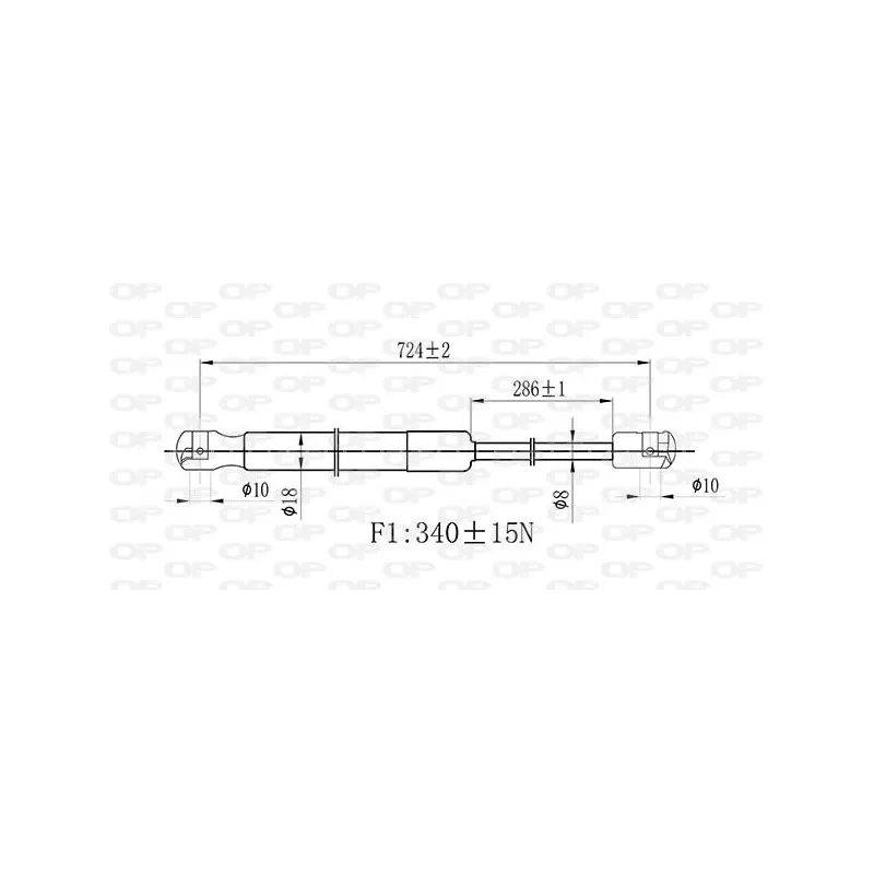 Vérin, capot-moteur avant droit OPEN PARTS GSR6528.01