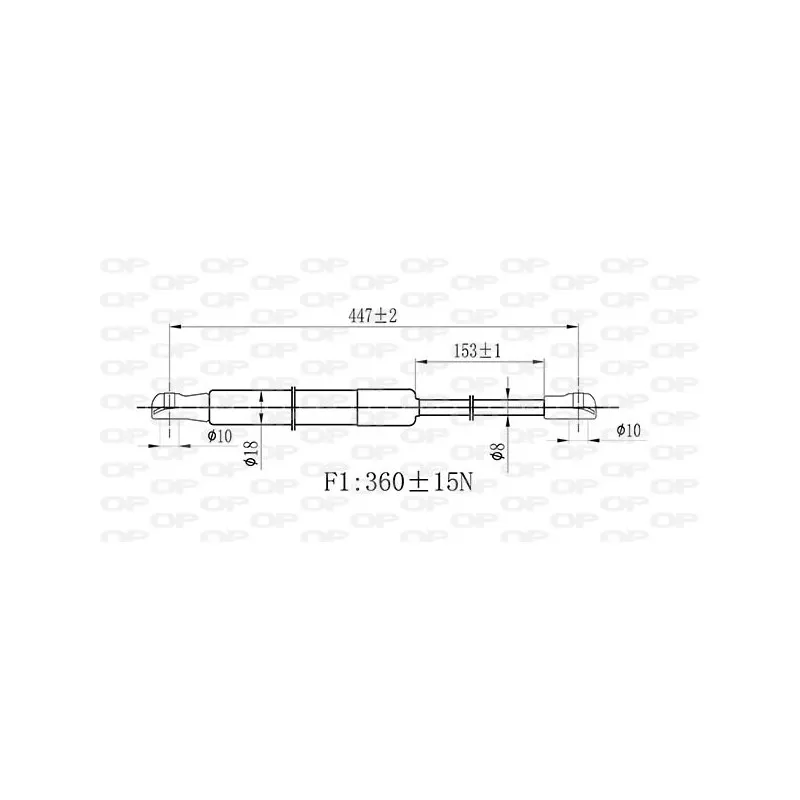 Vérin, capot-moteur OPEN PARTS GSR6529.00