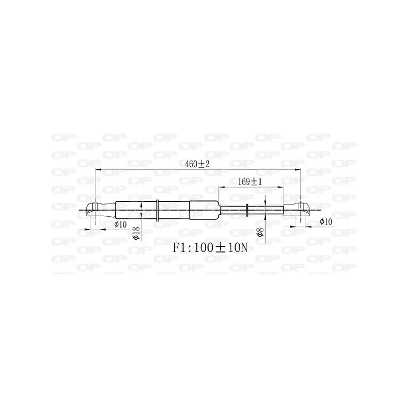 Vérin, vitre arrière OPEN PARTS GSR6530.00
