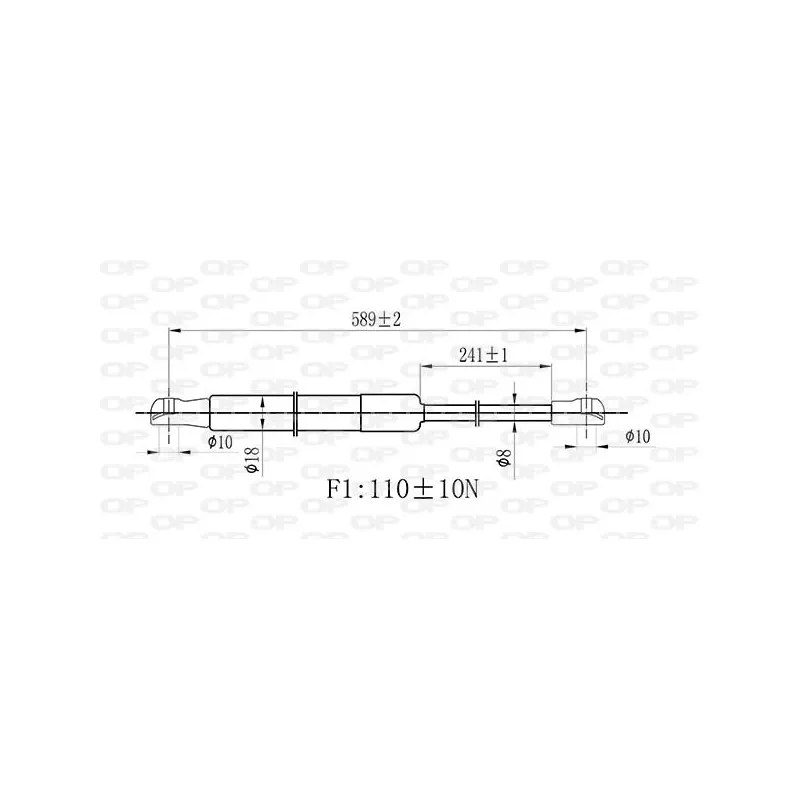 Vérin, vitre arrière OPEN PARTS GSR6531.00