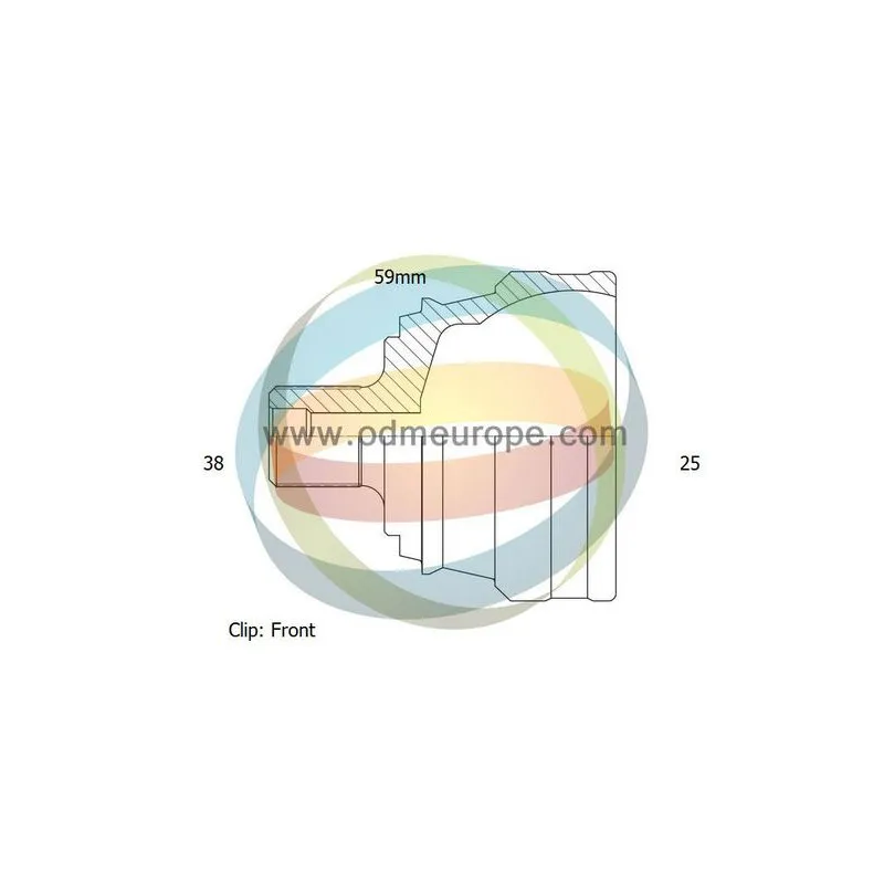Embout de cardan avant (kit de réparation) ODM-MULTIPARTS 12-211743