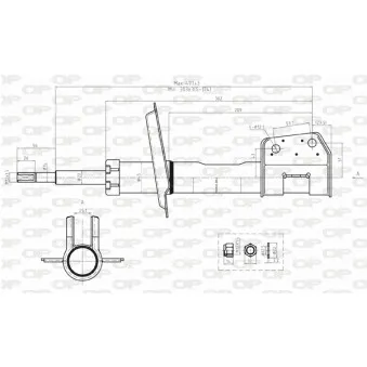Jeu de 2 amortisseurs avant OPEN PARTS SAB8017.11