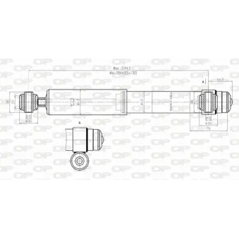 Jeu de 2 amortisseurs arrière OPEN PARTS