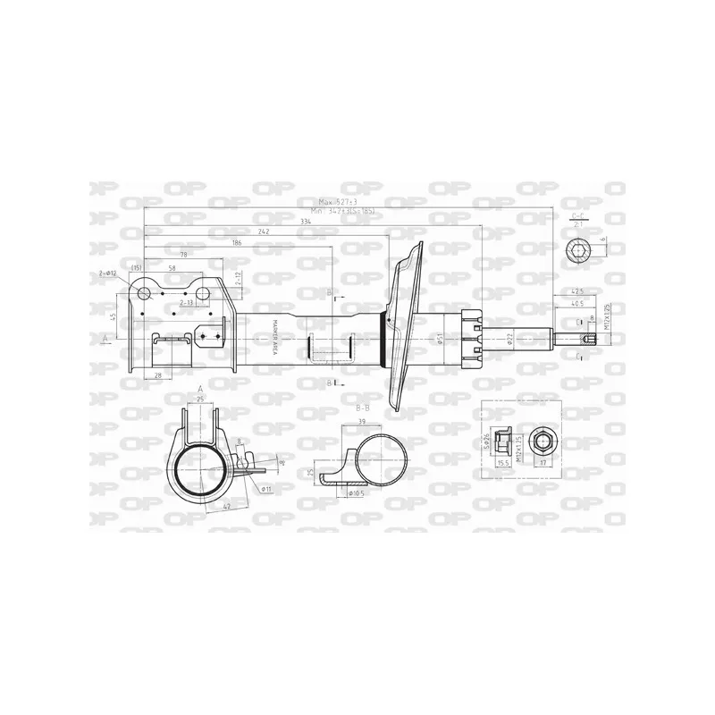 Amortisseur avant droit OPEN PARTS SAB8022.31