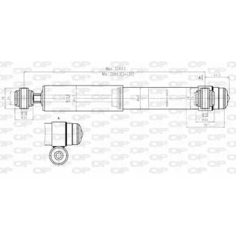 Jeu de 2 amortisseurs arrière OPEN PARTS SAB8025.12