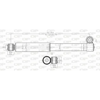 Jeu de 2 amortisseurs arrière OPEN PARTS SAB8033.12