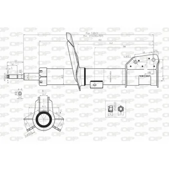 Jeu de 2 amortisseurs avant OPEN PARTS