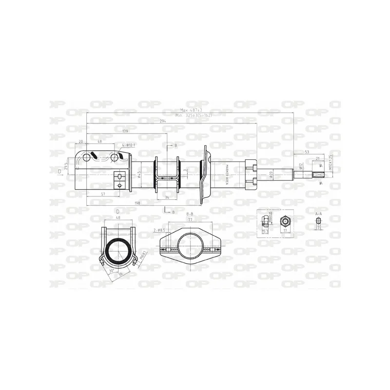 Jeu de 2 amortisseurs avant OPEN PARTS SAB8037.11