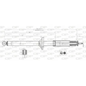 Jeu de 2 amortisseurs arrière OPEN PARTS