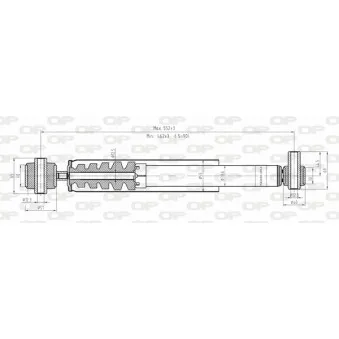 Jeu de 2 amortisseurs arrière OPEN PARTS