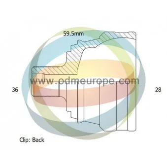 Embout de cardan avant (kit de réparation) ODM-MULTIPARTS 12-211984