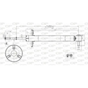 Jeu de 2 amortisseurs arrière OPEN PARTS SAB8129.32