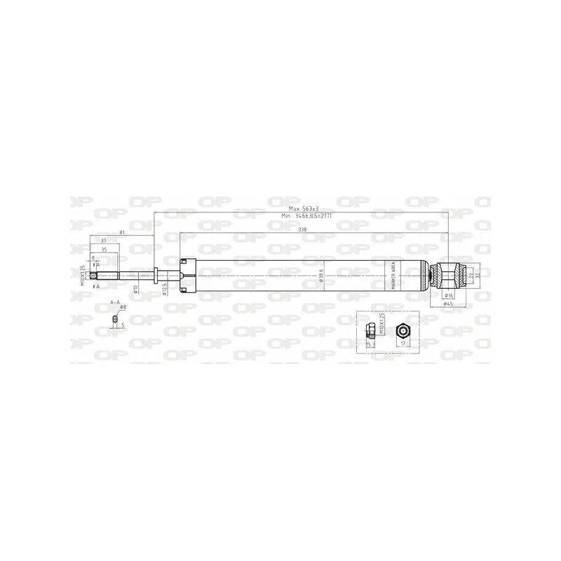 Jeu de 2 amortisseurs arrière OPEN PARTS SAB8142.32