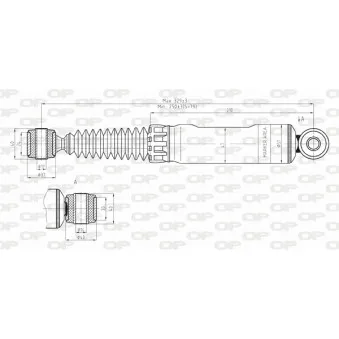 Jeu de 2 amortisseurs arrière OPEN PARTS SAB8143.12