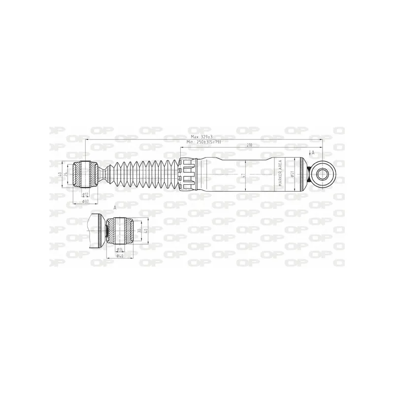 Jeu de 2 amortisseurs arrière OPEN PARTS SAB8143.12