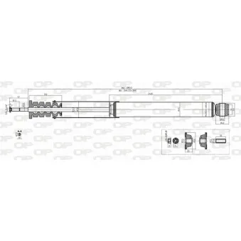 Jeu de 2 amortisseurs arrière OPEN PARTS SAB8155.32
