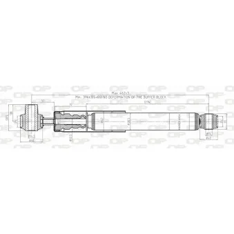 Jeu de 2 amortisseurs arrière OPEN PARTS SAB8156.32