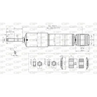 Jeu de 2 amortisseurs arrière OPEN PARTS SAB8158.32